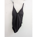 Black Michael Kors Ribbed Bodysuit With Gold Hardware Detail