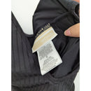 Black Michael Kors Ribbed Bodysuit With Gold Hardware Detail