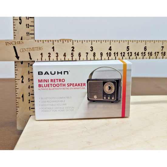 Bauhn Mini Retro Bluetooth Speaker Portable Vintage Design Wireless Audio