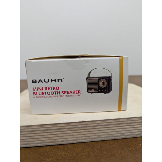 Bauhn Mini Retro Bluetooth Speaker Portable Vintage Design Wireless Audio