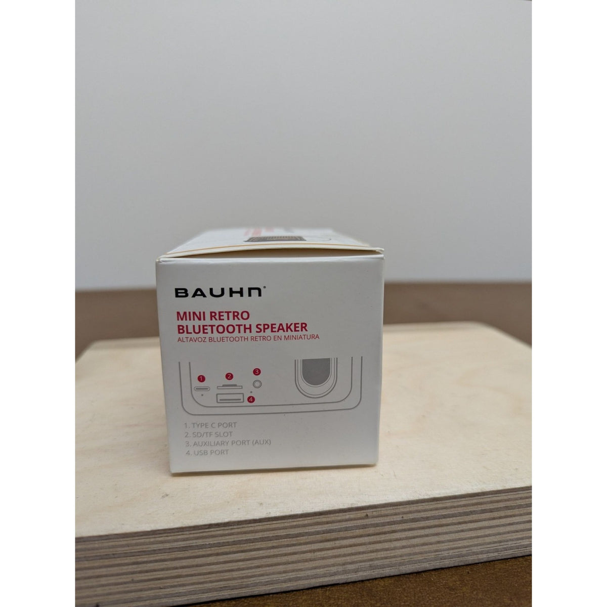 Bauhn Mini Retro Bluetooth Speaker Portable Vintage Design Wireless Audio