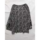 Worthington Petite Stretch Blouse PL Black & White Abstract Print