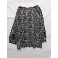 Worthington Petite Stretch Blouse PL Black & White Abstract Print
