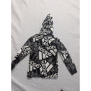 Adidas Black & White Logo Print Hoodie