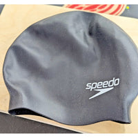 Speedo Black Silicone Swim Cap For Adults - Lightweight & Durable Design