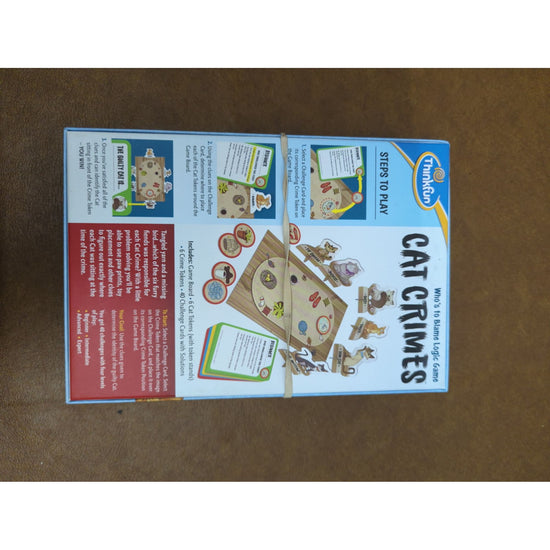 Cat Crimes Logic Game By ThinkFun For Ages 8+ Single Player Beginner To Expert Challenges