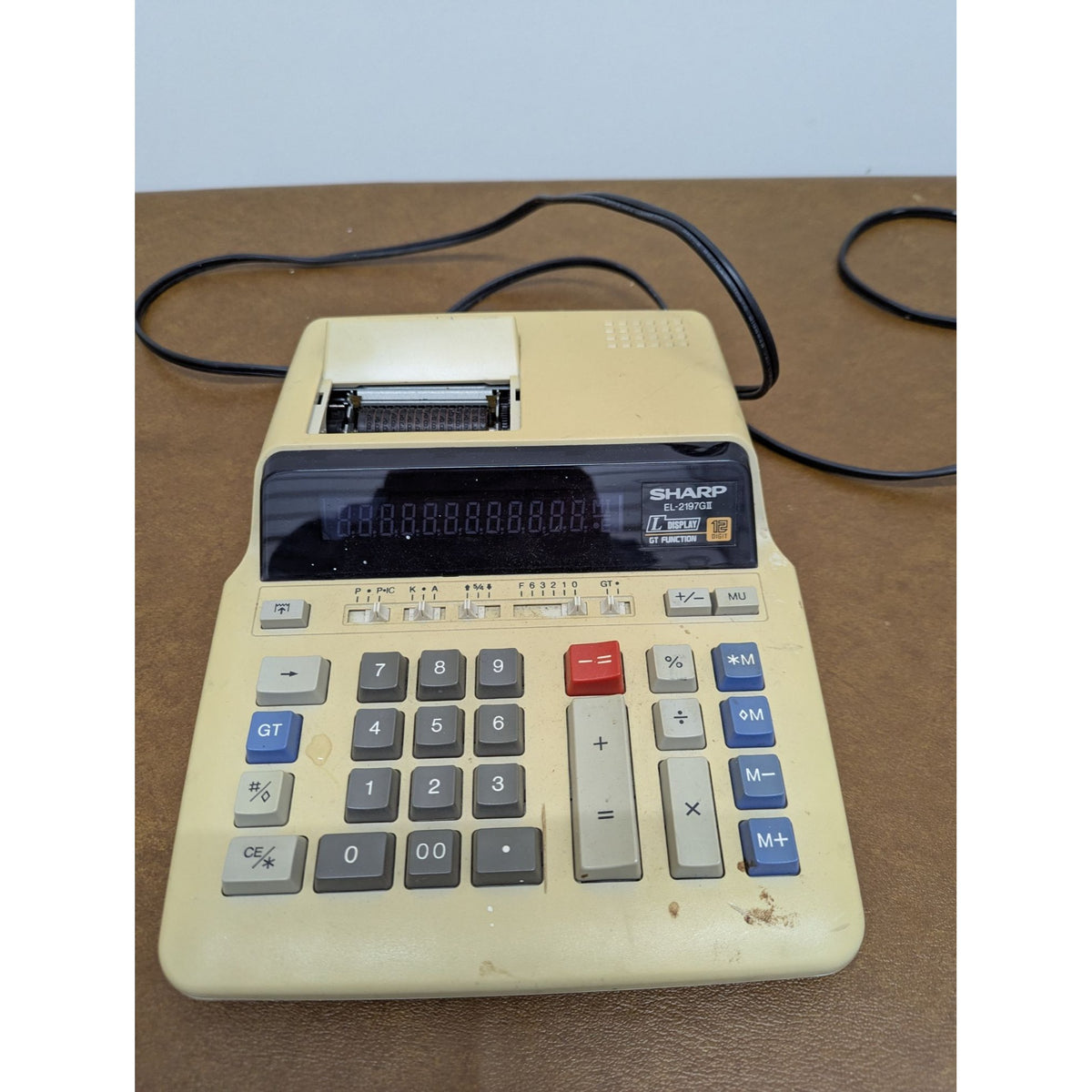 Sharp El-2197Gii Vintage Electronic Printing Calculator Retro Office Tech