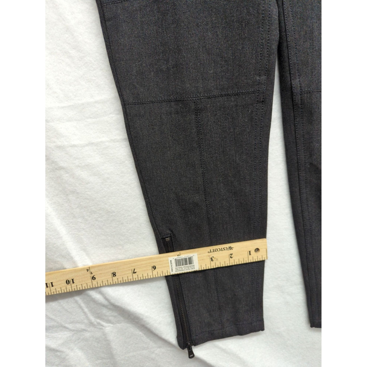 Calvin Klein Womens Charcoal Gray Pants Size 8 With Zippers & Slim Fit