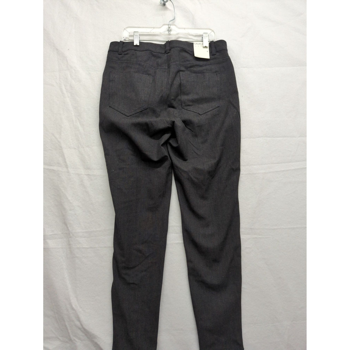 Calvin Klein Womens Charcoal Gray Pants Size 8 With Zippers & Slim Fit