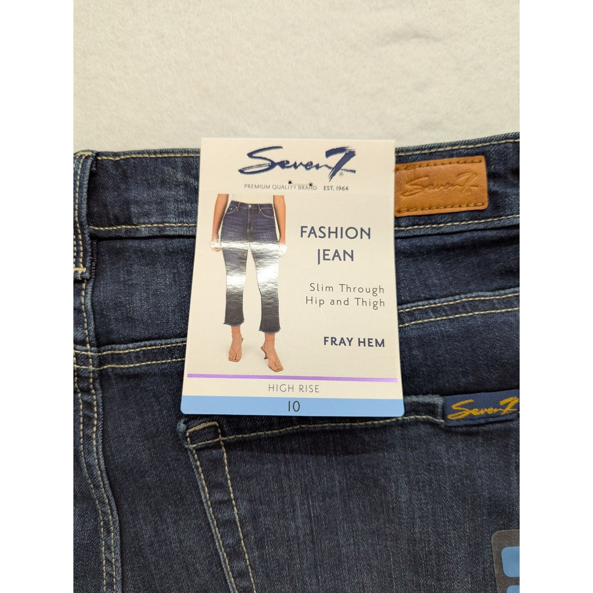 Seven7 Womens High Rise Fashion Jeans Size 10