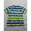 Vintage Colleen Conrad Striped Floral Print T-Shirt S