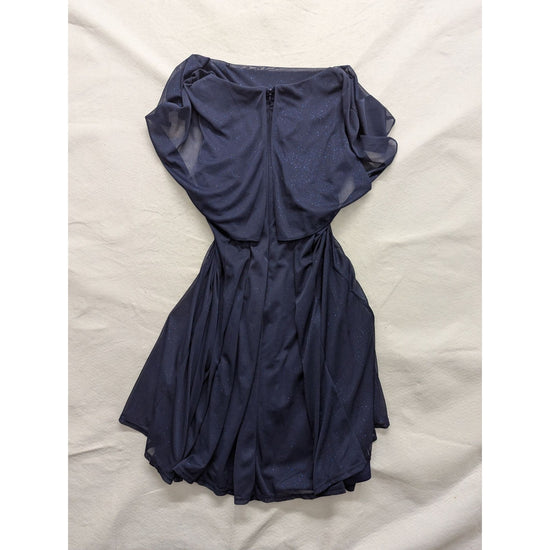 J. Taylor Navy Blue Glitter Dress Size 10 Made In Vietnam