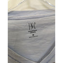INC Mens Light Blue V-Neck T-Shirt With Striped Pattern Size M