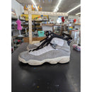 Air Jordan Retro 6 Rings Basketball Shoes Gray & White Suede Lace-Up Youth