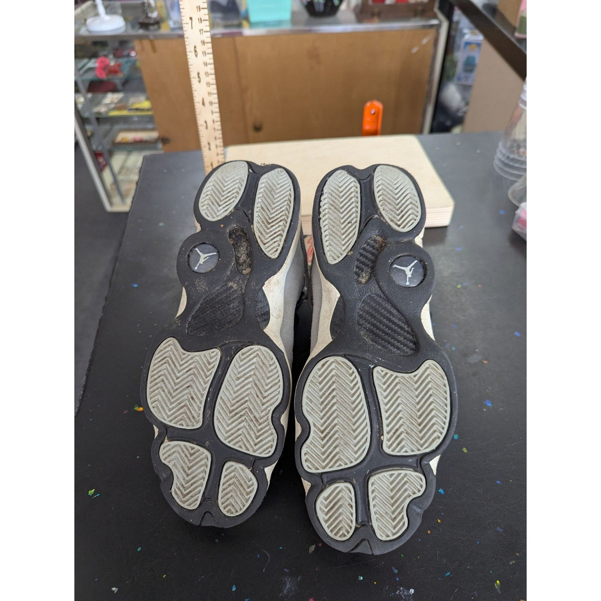 Air Jordan Retro 6 Rings Basketball Shoes Gray & White Suede Lace-Up Youth