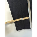 Anne Klein Womens Black Pinstripe Dress Pants Size 4P Wool Blend Flat Front