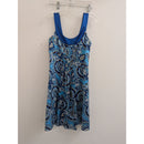 Ann Taylor Womens Paisley Print Sleeveless Dress Size 2 Blue & White Polyester