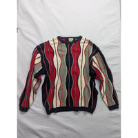 Vintage Delf Sweater Collezioni Striped Knit Pullover XXL Made In Korea