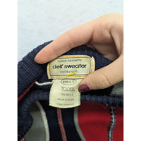 Vintage Delf Sweater Collezioni Striped Knit Pullover XXL Made In Korea