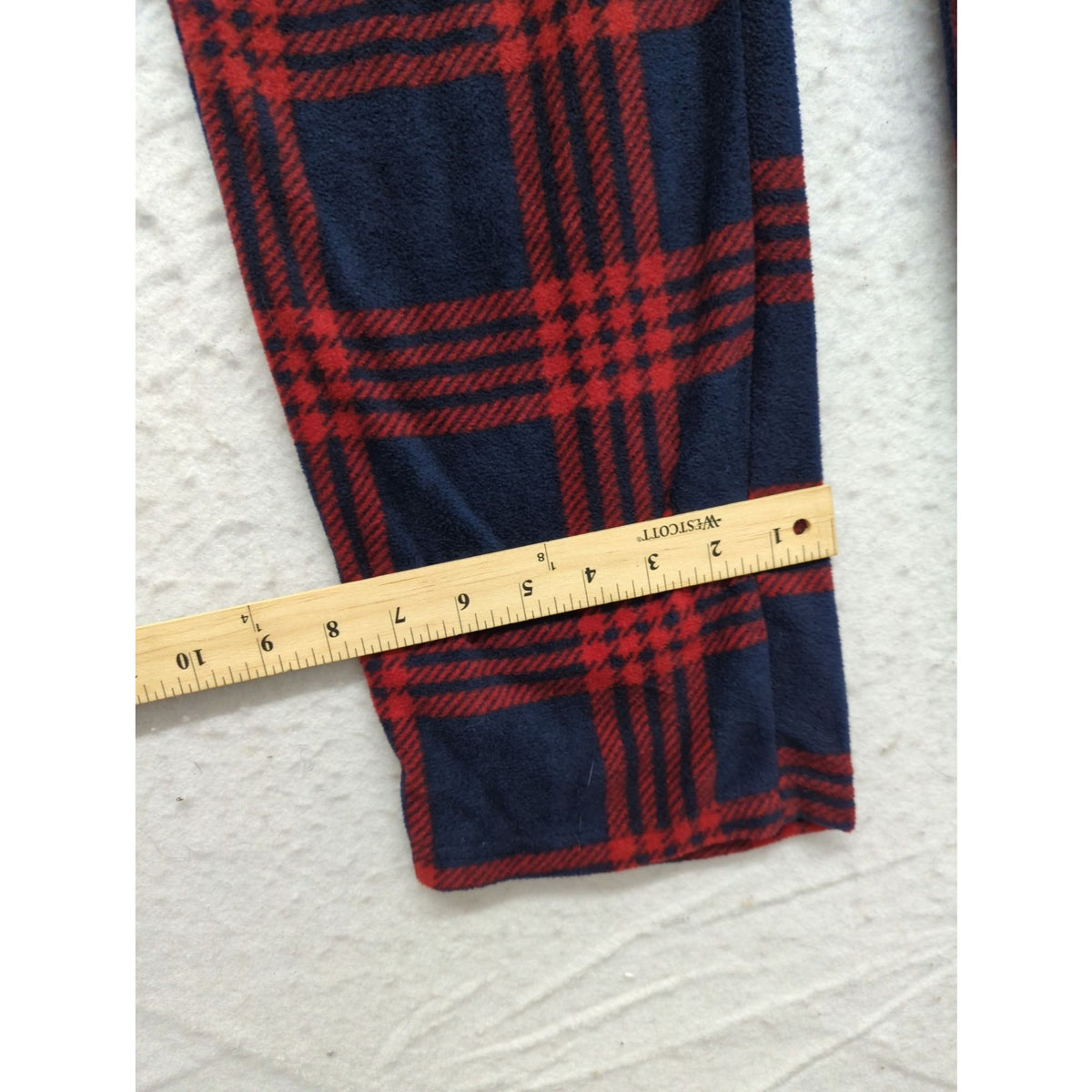 Spyder Mens Red & Navy Plaid Fleece Lounge Pants Size M