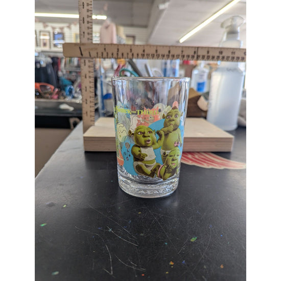 Shrek The Third McDonalds Collector Glass 2007 With Colorful Baby Ogre Design