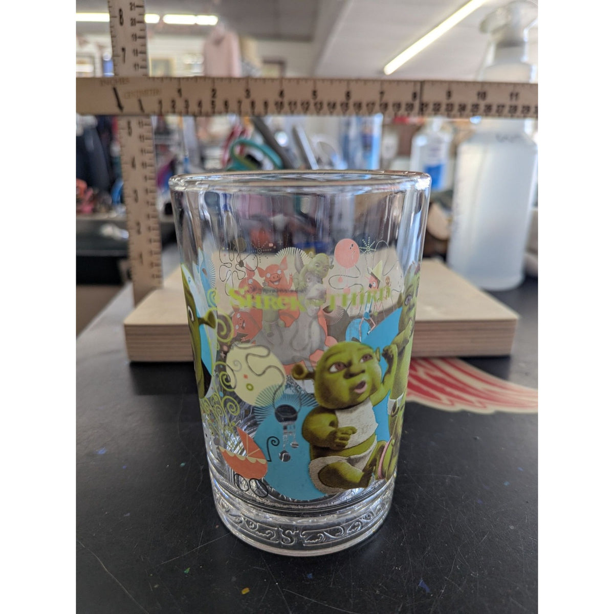 Shrek The Third McDonalds Collector Glass 2007 With Colorful Baby Ogre Design