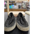 Vans Checkerboard Slip-On Sneakers Black/Gray Canvas Mens Size 8.5 Pre-Owned