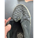 Vans Checkerboard Slip-On Sneakers Black/Gray Canvas Mens Size 8.5 Pre-Owned