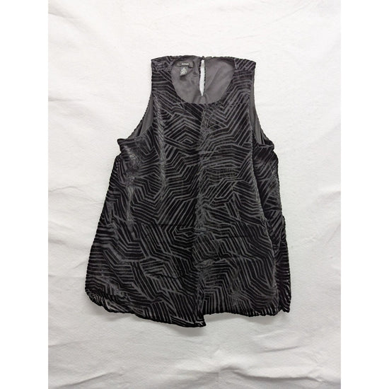 Alfani Black Geometric Burnout Velvet Sleeveless Top