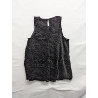 Alfani Black Geometric Burnout Velvet Sleeveless Top