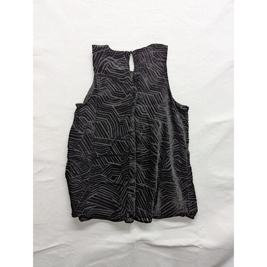 Alfani Black Geometric Burnout Velvet Sleeveless Top