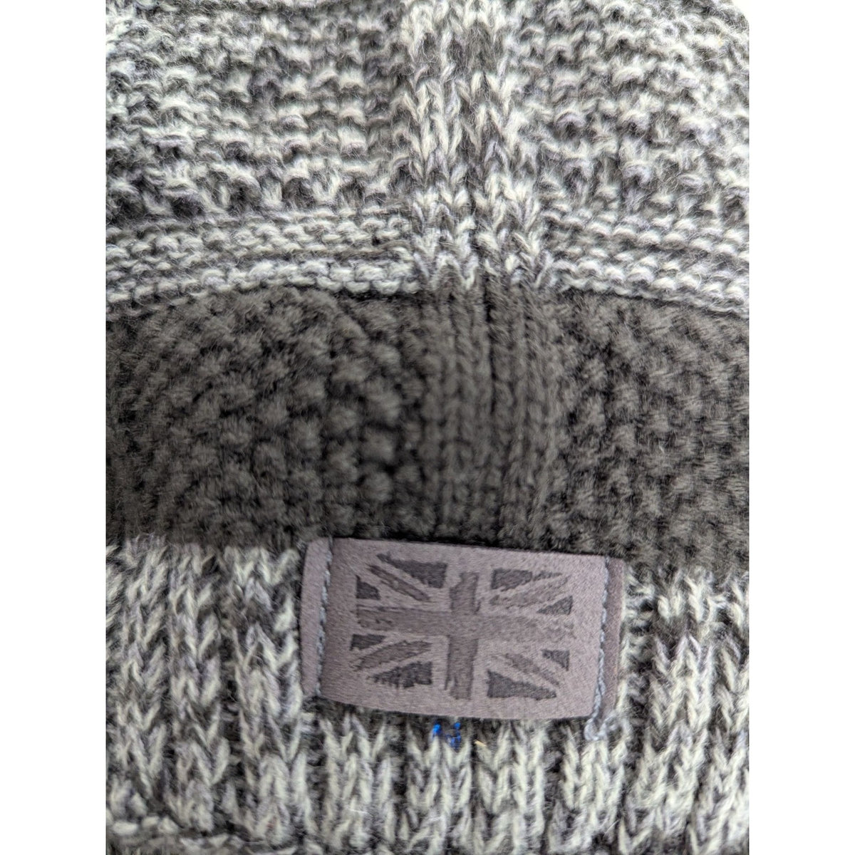 Mens Front  Britt's Knit Beanie With Ultra Warm Fleece Lining Grey British Desig