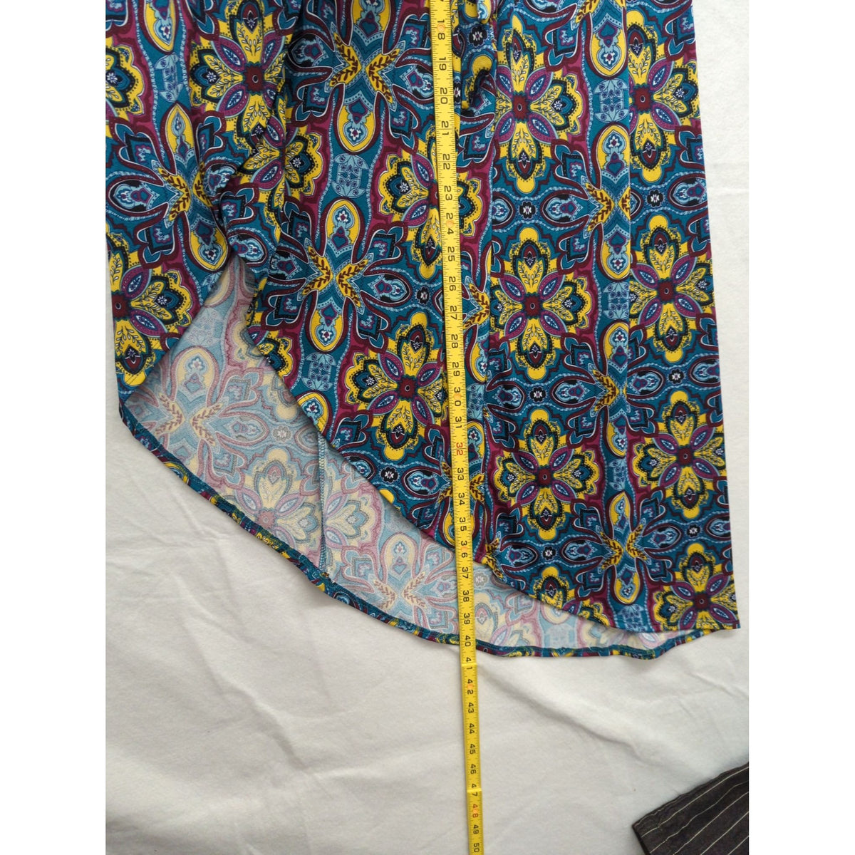 Ultra Flirt Womens Multicolor High-Low Maxi Skirt With Elastic Waistband & Floral Print