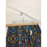 Ultra Flirt Womens Multicolor High-Low Maxi Skirt With Elastic Waistband & Floral Print