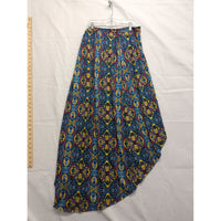 Ultra Flirt Womens Multicolor High-Low Maxi Skirt With Elastic Waistband & Floral Print