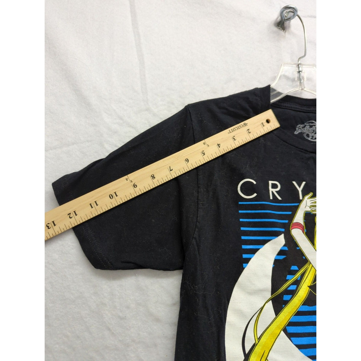 Sailor Moon Crystal Graphic T-Shirt Black Crewneck Size Small 100% Cotton Made I
