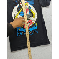 Sailor Moon Crystal Graphic T-Shirt Black Crewneck Size Small 100% Cotton Made I