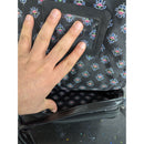 Vera Bradley Black Quilted Crossbody Bag With Floral Interior Lining Adjustable Strap And Metal Turn-Lock Closure