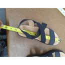 Black Elastic Strap Sandals With Cushioned Sole Perforated Insole And Non-Slip Outsole For Women - Size 9