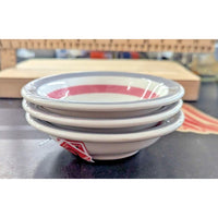 Jackson China Small Bowls Pink & Gray Stripes Vintage 4 Pc Set 4" Diameter Durab