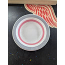 Jackson China Small Bowls Pink & Gray Stripes Vintage 4 Pc Set 4" Diameter Durab