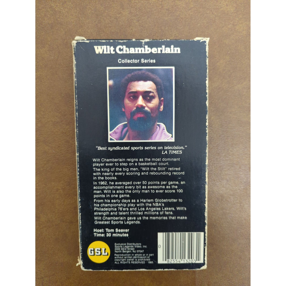 Greatest Sports Legends Wilt Chamberlain VHS Featuring Live Interviews & Original Film Highlights 30-Minute Collector Series
