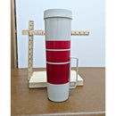 Vintage Thermos Red & White Insulated Travel Mug With Handle & Cup Lid 11" Tall
