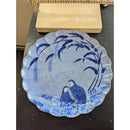 Arita Blue Chinese Quail Fine Porcelain Decorative Plate 8.25" Made In Japan