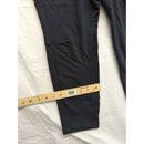 Black Jogger Pants With Side Zipper Pocket Elastic Waist And Tapered Legs 32" Inseam