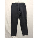 Black Jogger Pants With Side Zipper Pocket Elastic Waist And Tapered Legs 32" Inseam