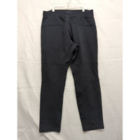 Black Jogger Pants With Side Zipper Pocket Elastic Waist And Tapered Legs 32" Inseam