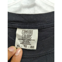 Comfort Colors XL Black Graphic T-Shirt With Front & Back Design 100% Cotton Made In Honduras