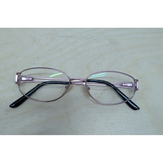 Pink Metal Eyeglasses Frame Oval Prescription Lens Accessory