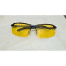 Lightweight Yellow Night Driving Sports Sunglasses Metal Frame
